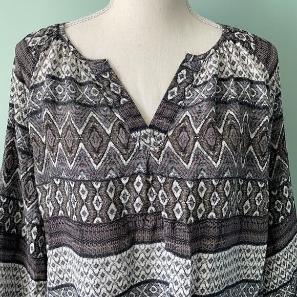 CYNTHIA Rowley 100% Silk 3/4 Sleeve Blouse Size Medium - Picture 3 of 4